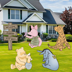 BOSNN Pooh yard signs 5-pack ready for outdoor lawn display