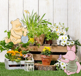BOSNN Pooh yard signs serve as charming garden ornaments and photo props
