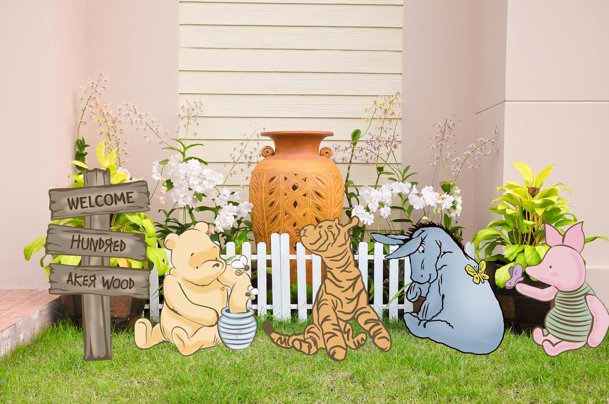 BOSNN Pooh yard signs decorate parties and outdoor events