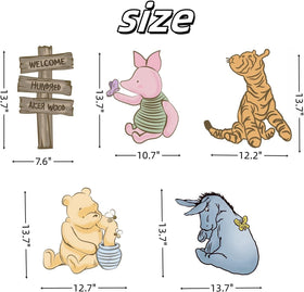 BOSNN Pooh yard sign weatherproof plastic for durable outdoor decor