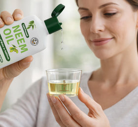 Herbs and vegetables benefiting from Botanical Tradesman Neem Oil spray.