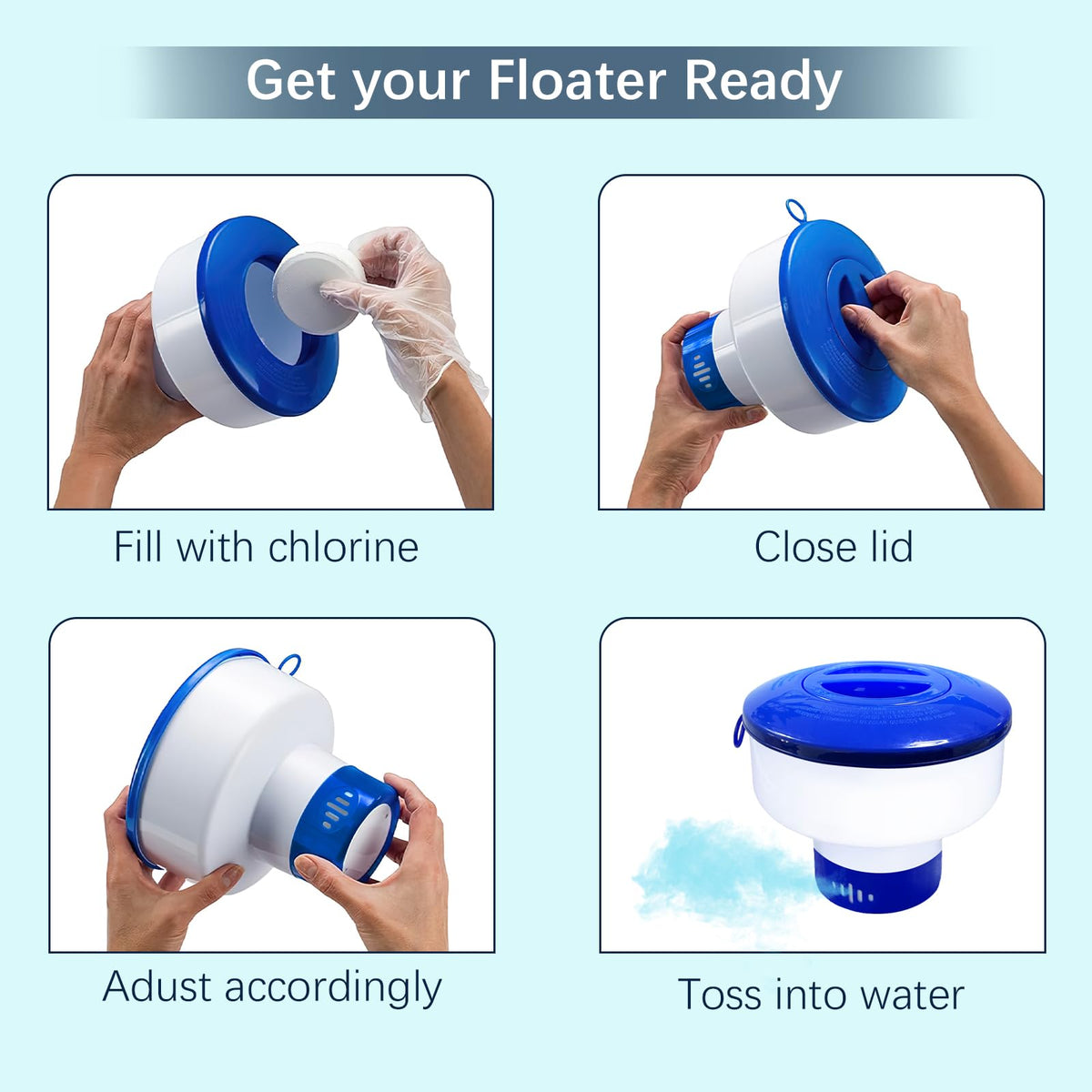 BOTINDO floating pool floater designed for above-ground and in-ground pools.