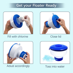 BOTINDO floating pool floater designed for above-ground and in-ground pools.