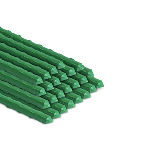 BOTINDO garden stakes 48inch green-coated steel provide sturdy plant support and long-lasting performance.