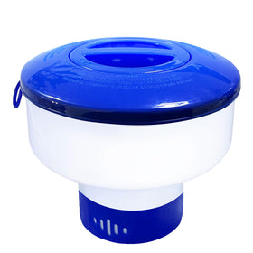 BOTINDO pool dispenser floating with chlorine and bromine compatibility for safe dosing.