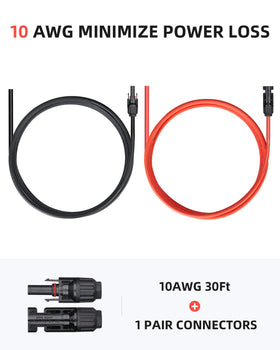 BougeRV 30ft extension kit setup illustration for flexible solar routing