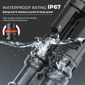 BougeRV waterproof and durable Y connector seals out moisture for outdoor panel use.
