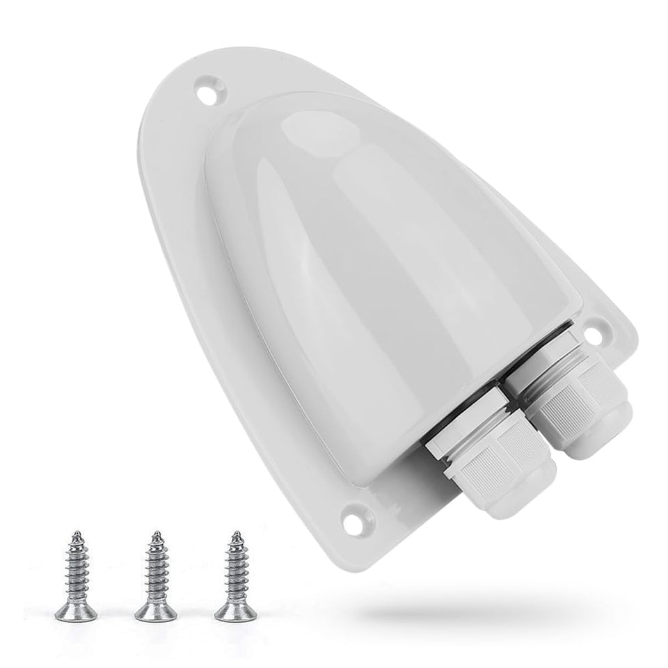BougeRV solar cable entry gland cap close-up showing waterproof seal for RV installations.