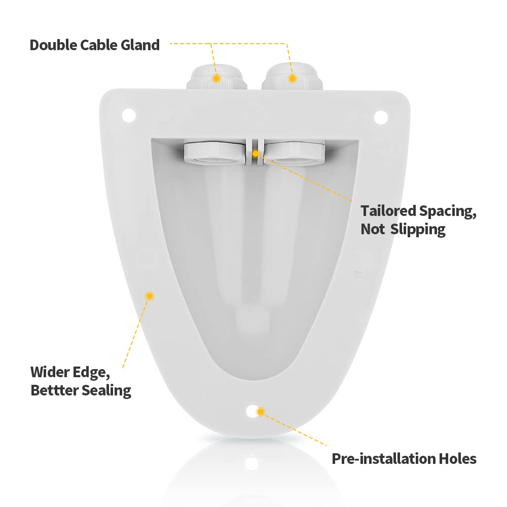 BougeRV solar cable entry gland package includes hardware for quick setup.