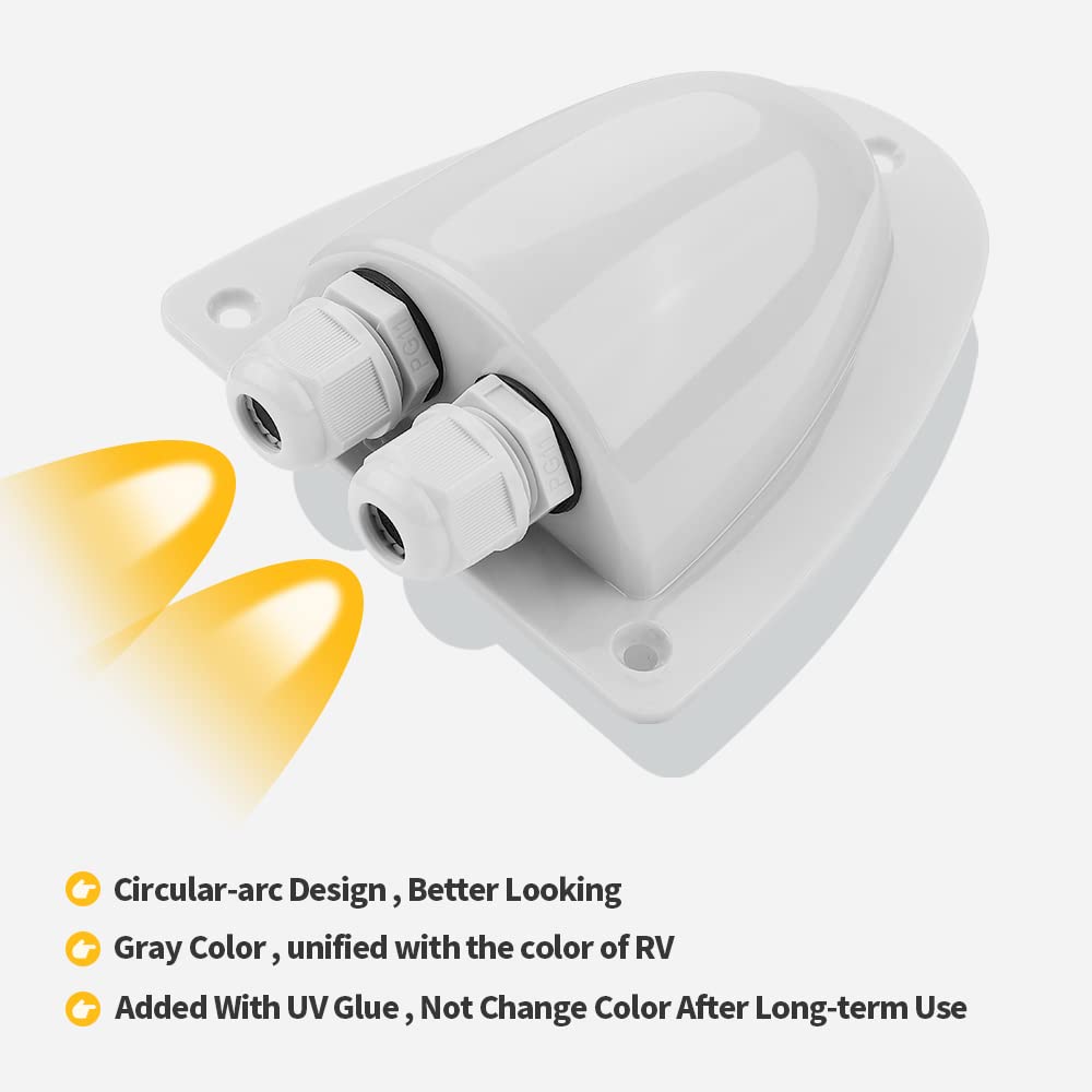 BougeRV solar cable entry gland screws included for easy mounting.
