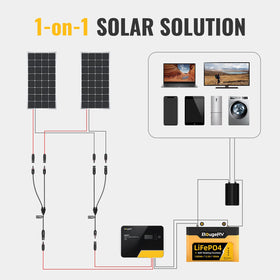 BougeRV Y-branch, F/MM to M/FF configuration, for reliable panel pairing.