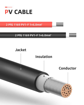 BougeRV solar panel connector kit red enabling quick, secure panel-to-controller pairing
