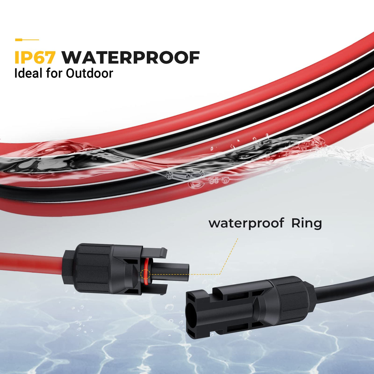 BougeRV weatherproof solar cable designed for outdoor environments