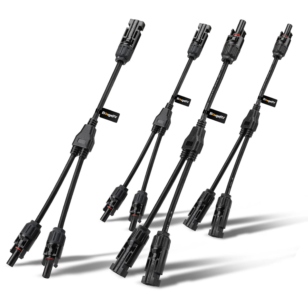 BougeRV Y-branch parallel connector kit for solar panels with easy wiring.