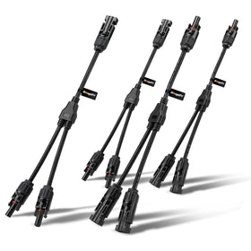 BougeRV Y-branch parallel connector kit for solar panels with easy wiring.