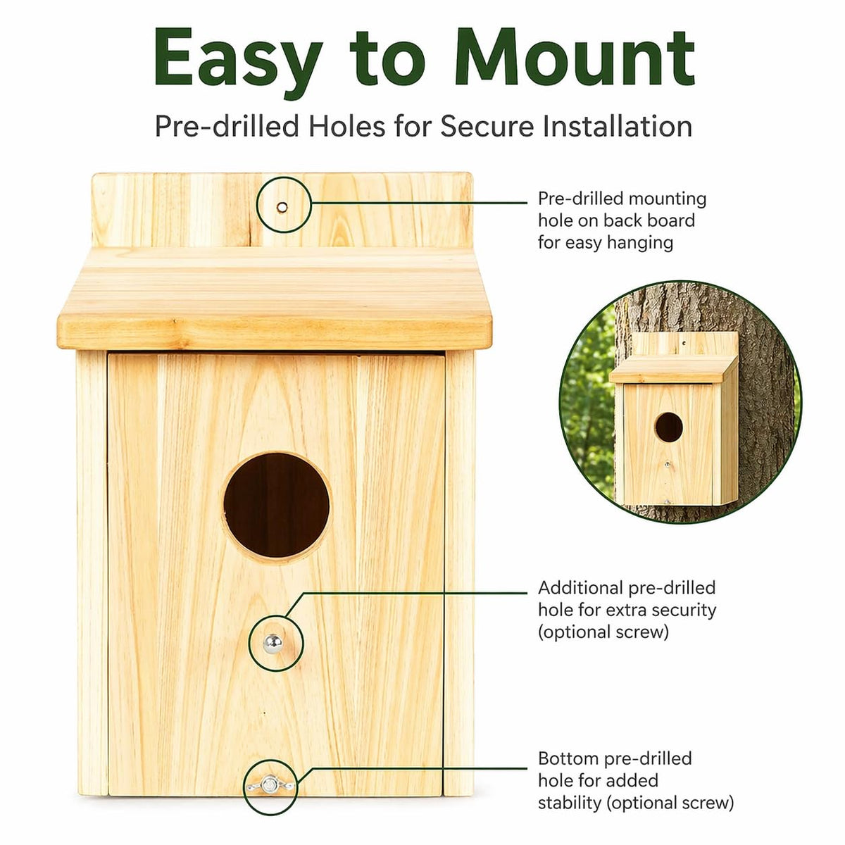 BoughPeace handcrafted wooden bird house showcasing natural materials and craft