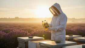 Bountiful Bees Brood Booster label closeup showing natural ingredients