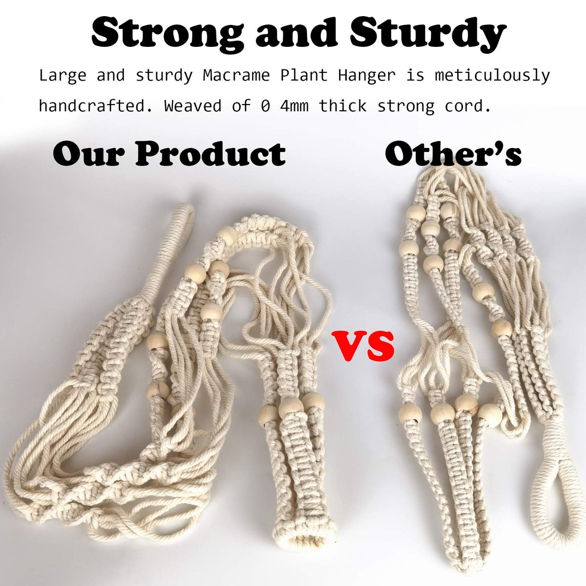 Bouqlife ivory cotton rope, 5mm thickness, adds natural texture.