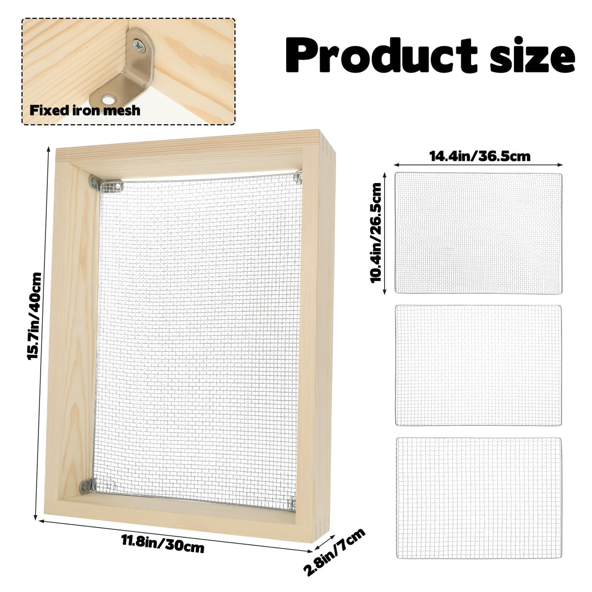 Bouticol wood dirt sifter 4mm mesh for fine soil and sand screening.