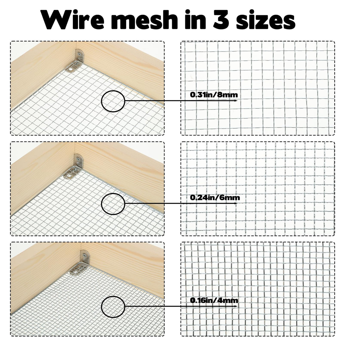 Bouticol wood dirt sifter 6mm mesh for seeds and small particles screening.