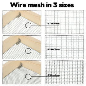 Bouticol wood dirt sifter 6mm mesh for seeds and small particles screening.