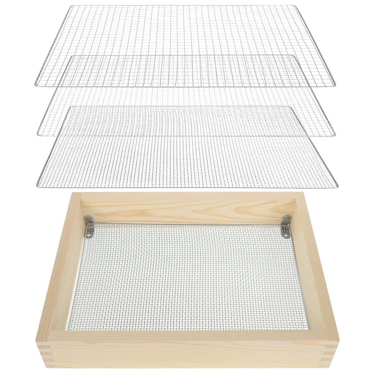 Bouticol wood dirt sifter frame with durable pine wood construction for long-lasting use.