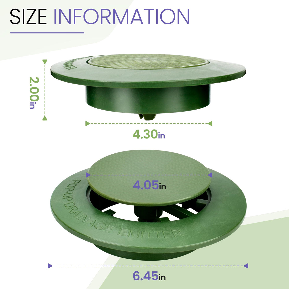 bouyao 4-inch drain emitter assembly installs with compatible storm drains