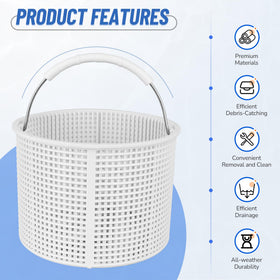 Bouyao in-ground pool basket with durable plastic construction.