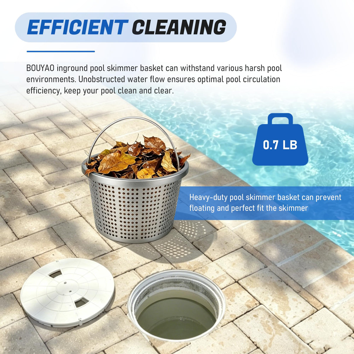 BOUYAO replacement for Pentair U-3 skimmer basket ensures secure fit