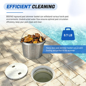 BOUYAO replacement for Pentair U-3 skimmer basket ensures secure fit