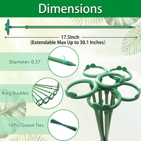 BOVITRO orchid stake with clip supports flowering plants.