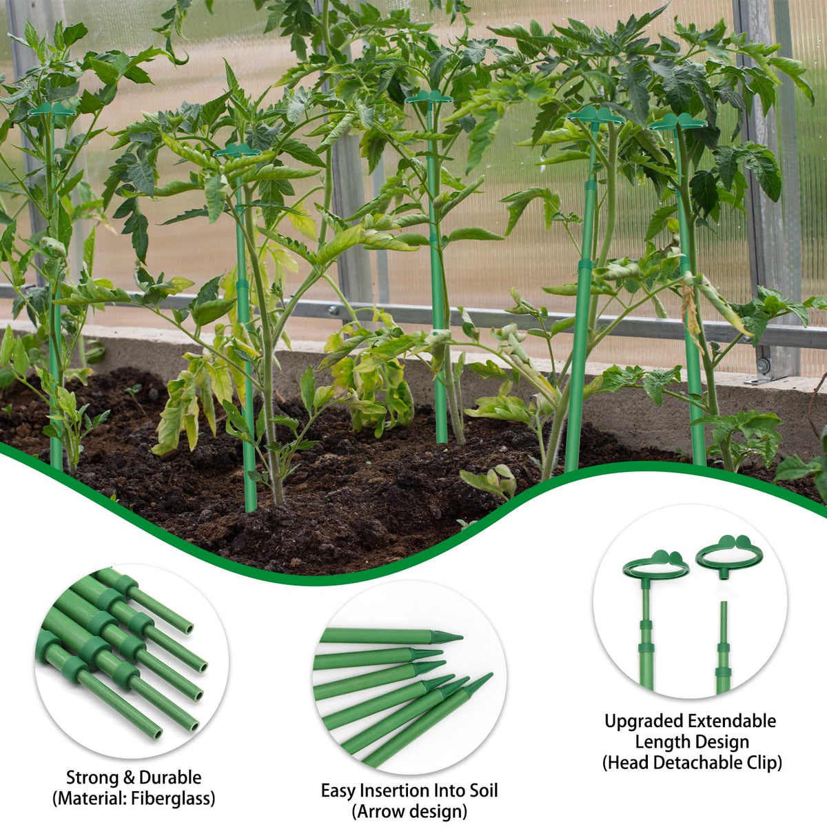 BOVITRO extendable stake for indoor and outdoor garden use.