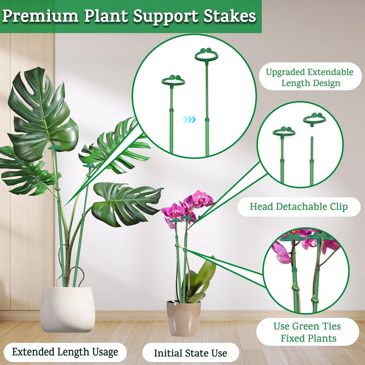 BOVITRO green ties help fasten stems without damage.