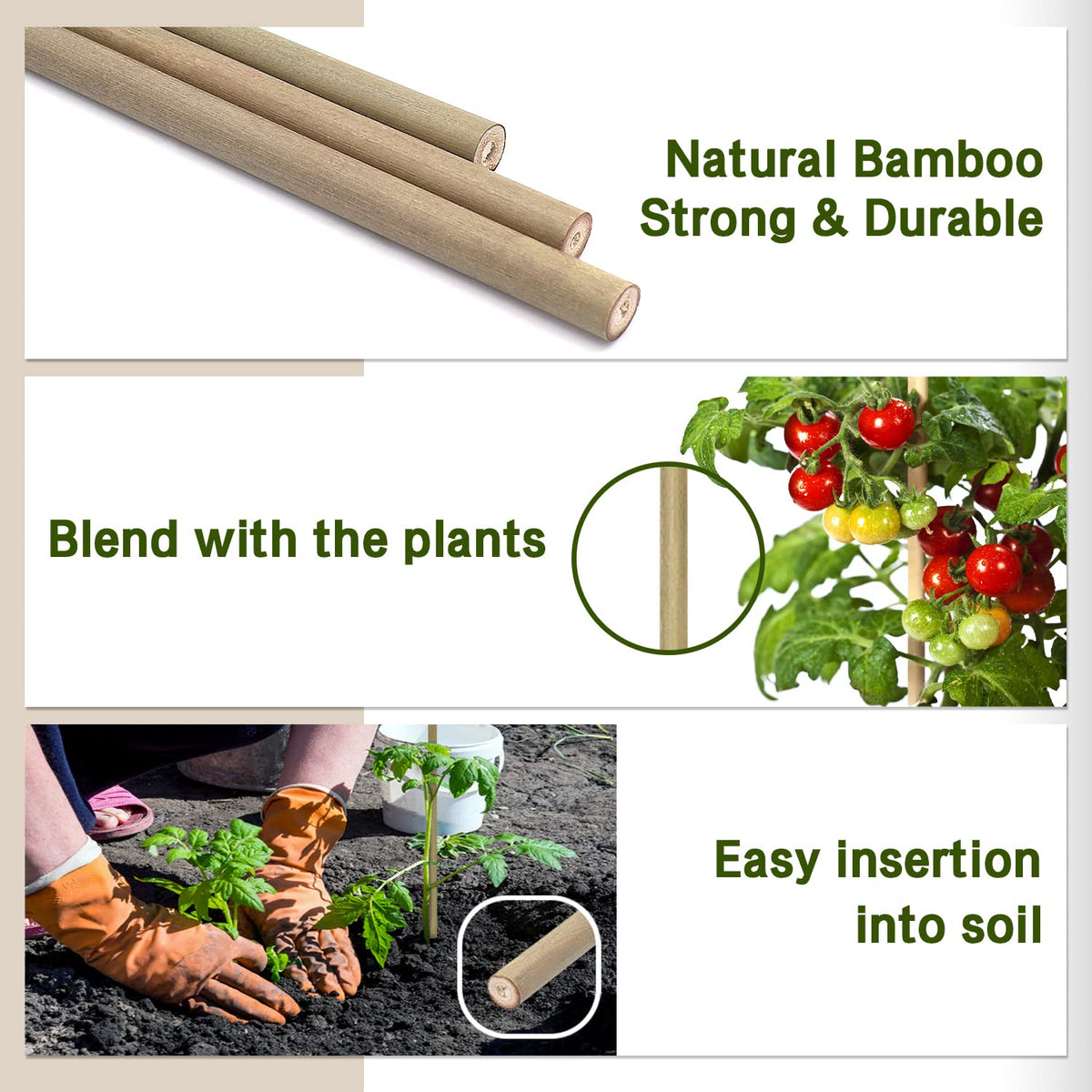 BOVITRO tomato support stake 18in helps tomatoes grow upward.