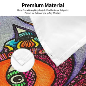 BOXIMIAO sun-moon flag is weatherproof and UV fade resistant for year-round color