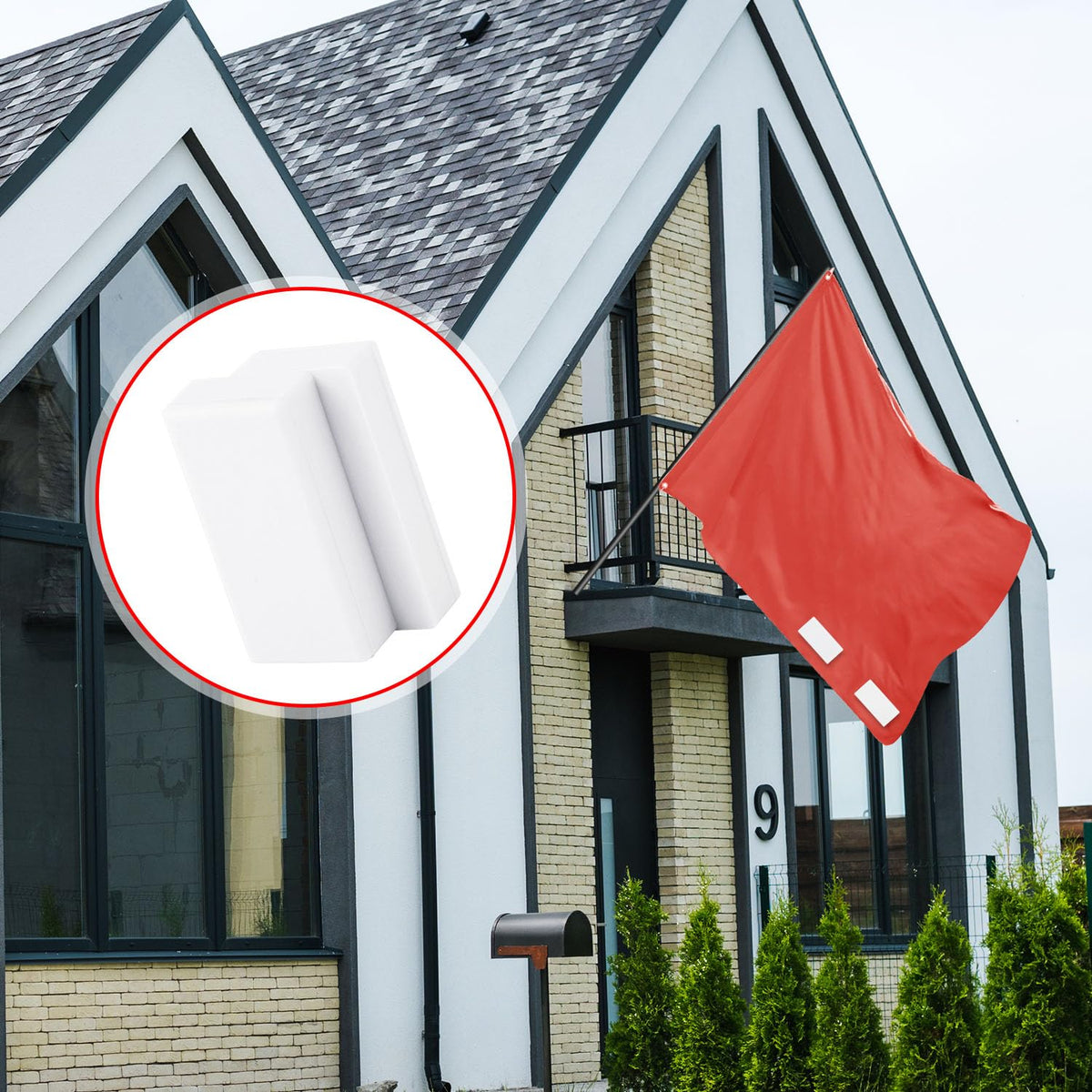 BOXOB flag magnet set in pack demonstrates reliable hold in wind and rain.