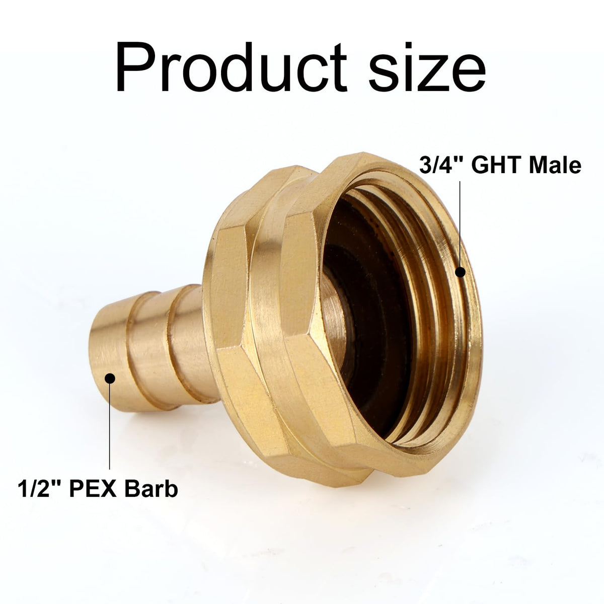 BOXOB 1/2 PEX barb connector for secure pipe joins.