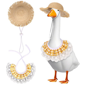 BOXOB porch goose summer hat enhances garden decor with a breathable, pet-friendly design.