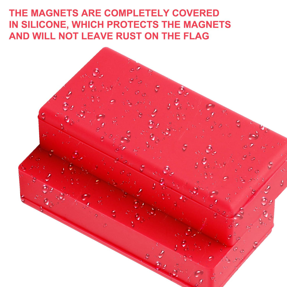 BOXOB waterproof silicone flag weights perform reliably in rain and wind.