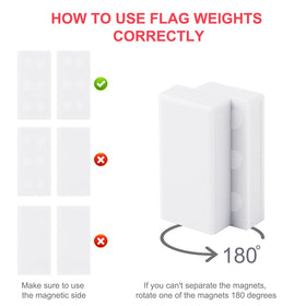 BOXOB wind-stability magnets on banners show versatile use with American flags.