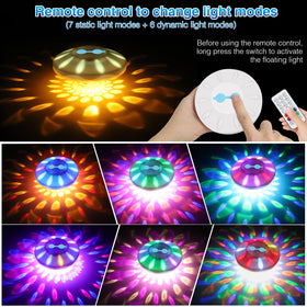 BOXPSII Floating Lights dynamic RGB modes for dramatic pool lighting.