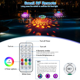 BOXPSII Floating Lights suitable for hot tubs and ponds too.