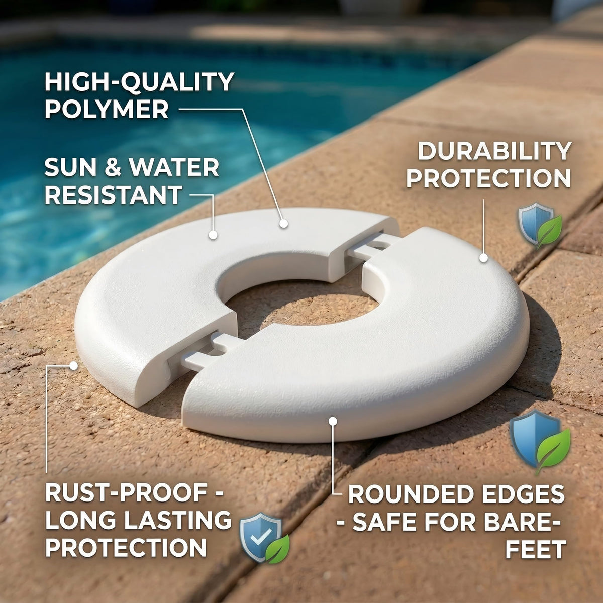 BOYAODUXUE long-lasting edge protector beautifies outdoor pool spaces.