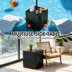 BoYata matte black finish complements modern outdoor spaces.