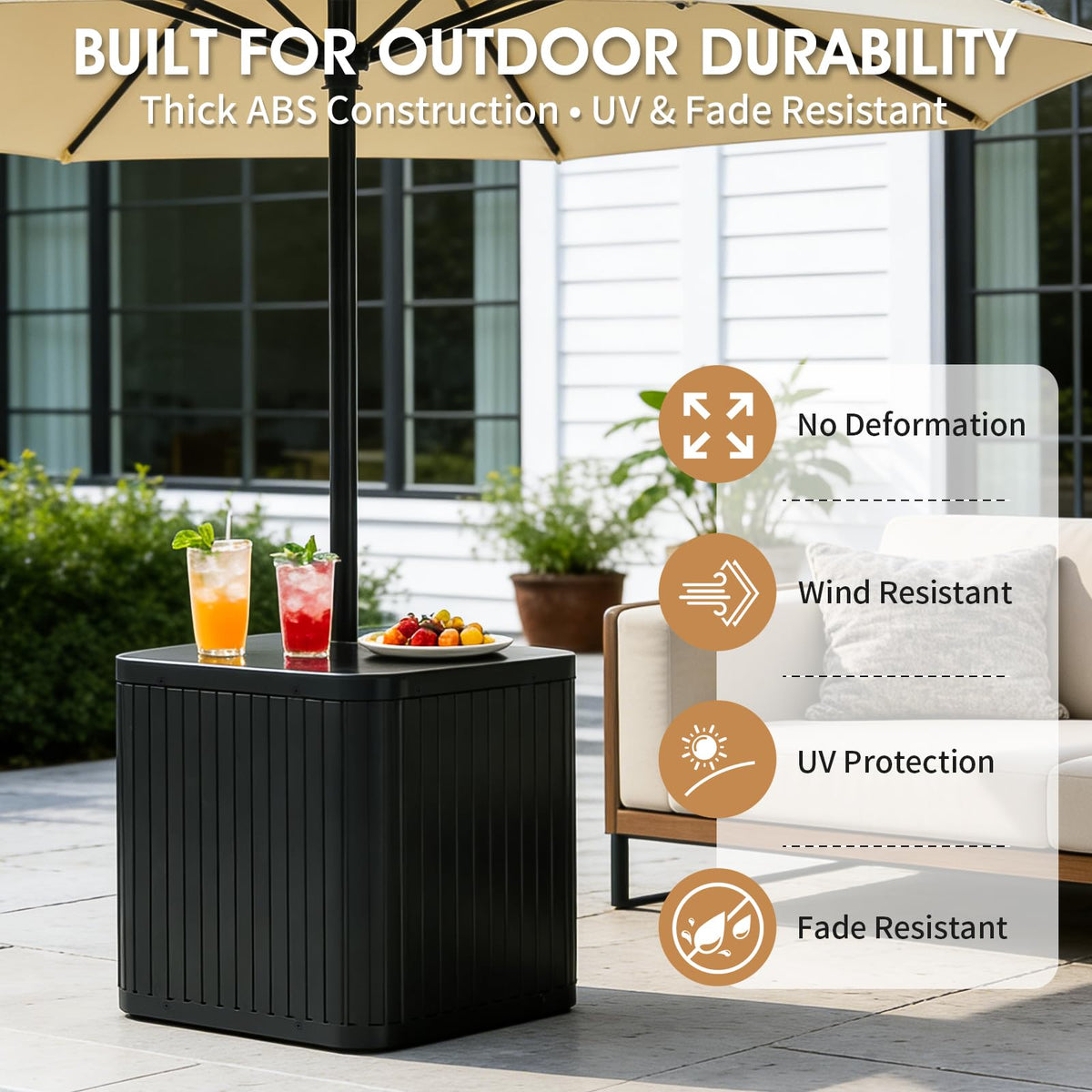 BoYata UV-resistant surface resists fading for year-round use.