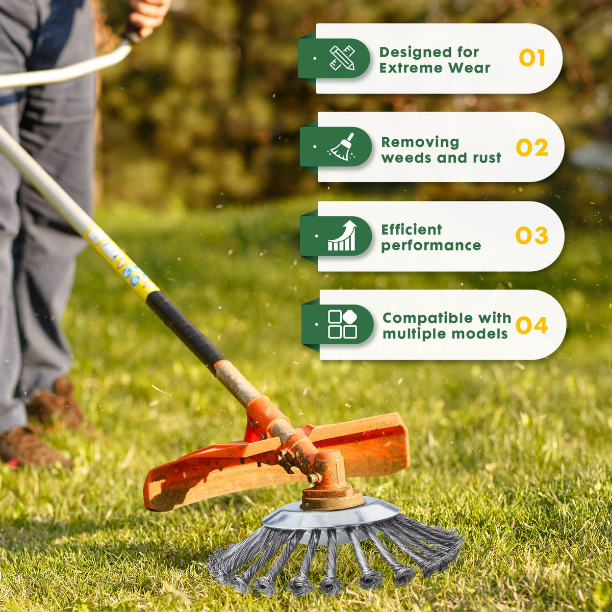 BOYUANSCH tool-free installation simplifies setup during yard maintenance.