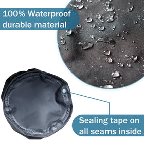 Bozzcovers Trimmer Engine Cover on lawn gear; optimized protection for outdoors