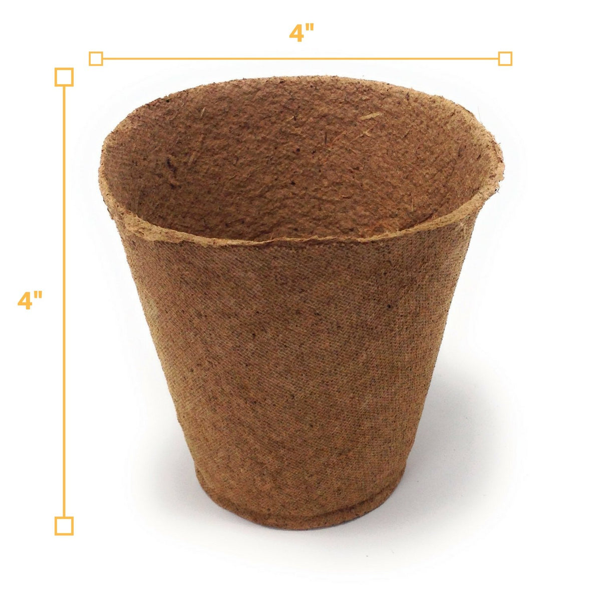 Br BRILLANTE pots arranged in a garden illustrate a space-saving seedling starter solution.