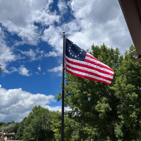 Bradford Betsy Ross flag heavy-duty 210D polyester durability.