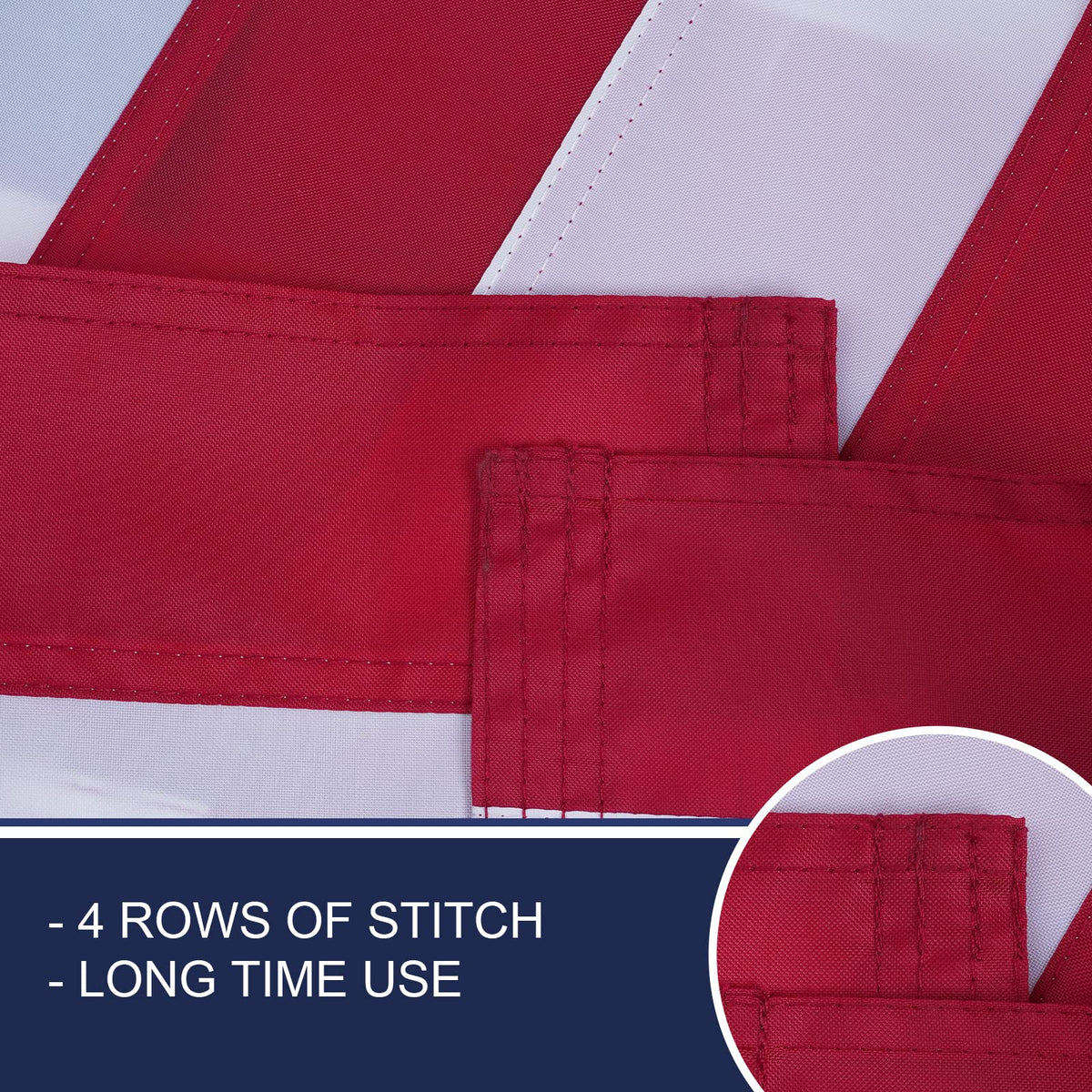 Bradford Betsy Ross flag embroidery detail for rich texture.
